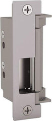 Hes - 4.88" Long x 1-3/4" Wide, Satin Stainless Steel Finish, Electric Door Strike - 12/24 VDC, VAC/VDC Power, Zinc Alloy - Caliber Tooling