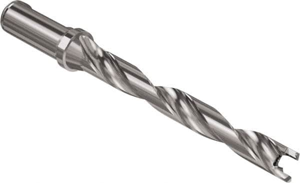 Seco - Crownloc Plus Series, 18 Head Connection, 8xD, 20mm Shank Diam, Drill Body - 182.3mm Body to Flange Length, SD408 Toolholder, 18mm Nose Diam, 164.3mm Flute Length - Caliber Tooling