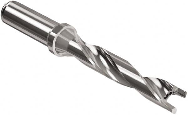 Seco - Crownloc Plus Series, 18 Head Connection, 5xD, 3/4" Shank Diam, Drill Body - 125.3mm Body to Flange Length, SD405 Toolholder, 18mm Nose Diam, 107.3mm Flute Length - Caliber Tooling