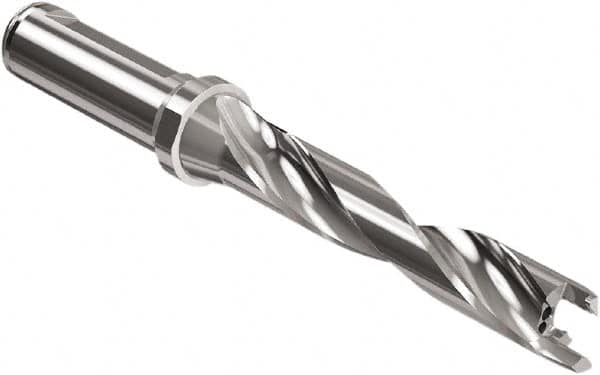 Seco - Crownloc Plus Series, 17 Head Connection, 5xD, 3/4" Shank Diam, Drill Body - 118.6mm Body to Flange Length, SD405 Toolholder, 17mm Nose Diam, 4" Flute Length - Caliber Tooling