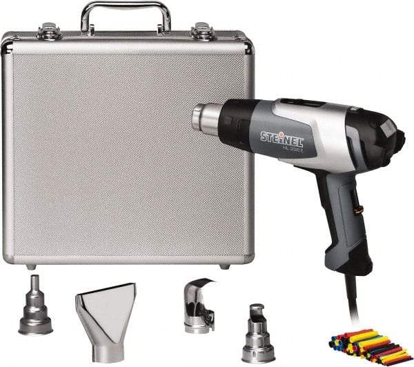 Steinel - 120 to 1,150°F Heat Setting, 4 to 13 CFM Air Flow, Heat Gun Kit - 120 Volts, 13.3 Amps, 1,600 Watts, 6' Cord Length - Caliber Tooling