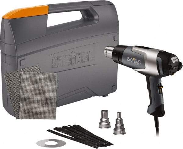 Steinel - 120 to 1,200°F Heat Setting, 4 to 13 CFM Air Flow, Heat Gun Kit - 120 Volts, 13.5 Amps, 1,600 Watts, 6' Cord Length - Caliber Tooling