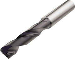 Screw Machine Length Drill Bit: 0.2835″ Dia, 140 °, Solid Carbide TiAlN Finish, Right Hand Cut, Spiral Flute, Straight-Cylindrical Shank, Series SD203A