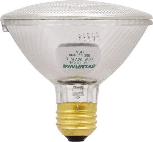 SYLVANIA - 39 Watt Halogen Flood/Spot Medium Screw Lamp - 2,950°K Color Temp, 500 Lumens, Dimmable, PAR30, 1,000 hr Avg Life - Caliber Tooling