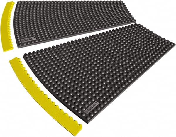 Notrax - 3' Long x 28" Wide x 5/8" Thick, Anti-Fatigue Modular Matting Tiles - 4 Interlocking Sides, Black, For Dry Areas, Series 445 - Caliber Tooling