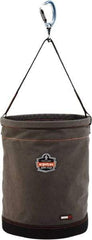 Ergodyne - 1 Pocket Gray Canvas Tool Bucket - 16" Wide x 16" Deep x 20" High - Caliber Tooling