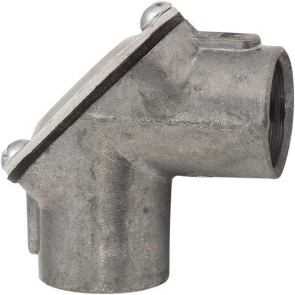 Hubbell-Raco - 1/2" Trade, Die Cast Zinc Threaded Angled Rigid/Intermediate (IMC) Conduit Coupling - Caliber Tooling