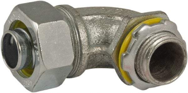 Hubbell-Raco - 1/2" Trade, Steel & Malleable Iron Angled Liquidtight Conduit Connector - Caliber Tooling