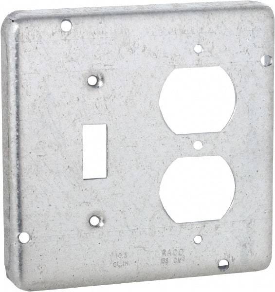 Hubbell-Raco - Electrical Outlet Box Steel Cover - Includes Mounting Hardware - Caliber Tooling