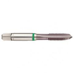 M2x0.40 6H 3-Flute Cobalt Green Ring Spiral Point Plug Tap-TiCN - Caliber Tooling