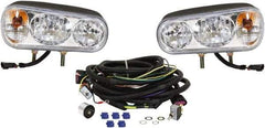 Buyers Products - 1,500 Lumens, 12 Volt DC, Double Post Halogen Headlight - 3200K Color Scale, 55 Low/High Watt, Oval - Caliber Tooling