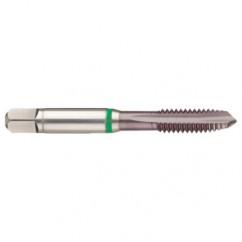 41836 2B 3-Flute Cobalt Green Ring Spiral Point Plug Tap-TiCN - Caliber Tooling