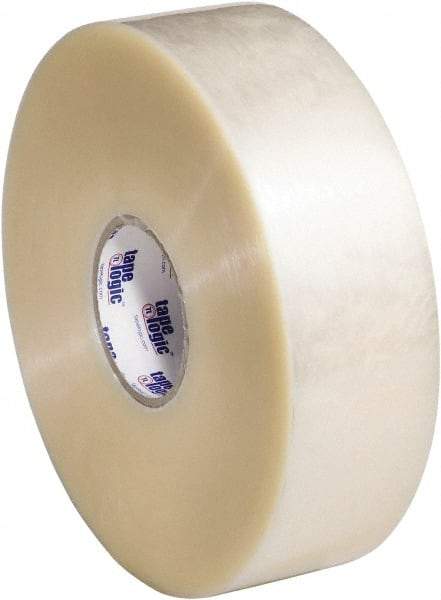 Tape Logic - 3" x 1,000 Yd Clear Hot Melt Adhesive Packaging Tape - Polypropylene Film Backing, 1.9 mil Thick, 22 Lb Tensile Strength - Caliber Tooling