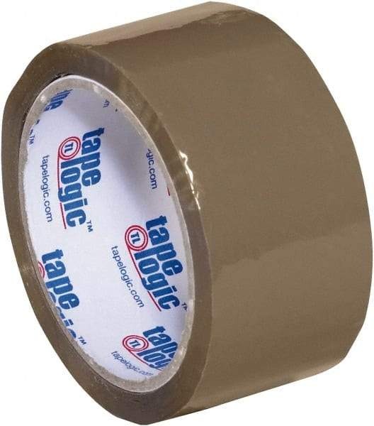 Tape Logic - 2" x 55 Yd Tan Acrylic Adhesive Packaging Tape - Polypropylene Film Backing, 1.8 mil Thick, 18 Lb Tensile Strength - Caliber Tooling