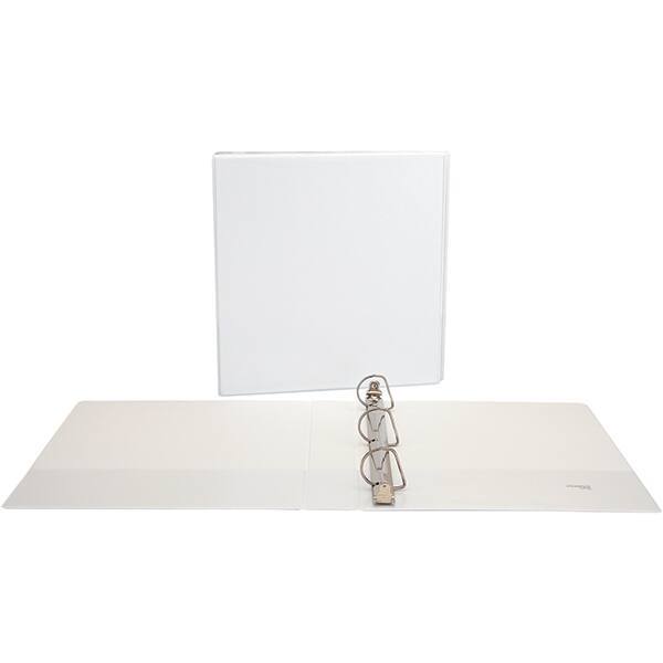 Universal One - 375 Sheet Capacity, 8-1/2 x 11", View Ring Binder - Polypropylene, White - Caliber Tooling