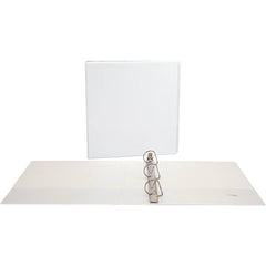 Universal One - 375 Sheet Capacity, 8-1/2 x 11", View Ring Binder - Polypropylene, White - Caliber Tooling