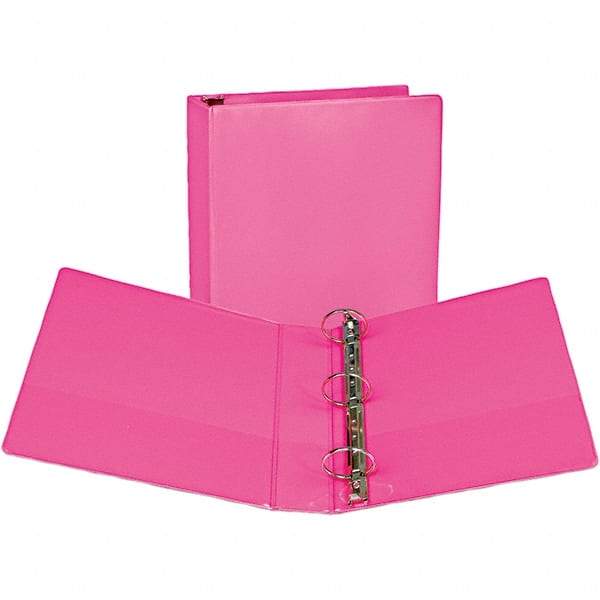 Samsill - 400 Sheet Capacity, 8-1/2 x 11", View Ring Binder - Vinyl Covered Chipboard, Berry - Caliber Tooling