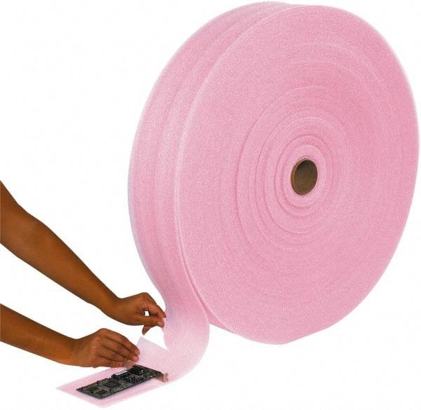 Made in USA - 3,000" Long x 72" Wide, Antistatic Foam Roll - Pink, Standard Grade - Caliber Tooling