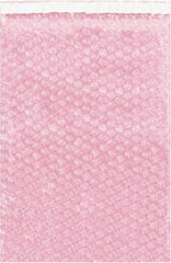 Value Collection - 10" Long x 20" Wide, Adhesive Flap Antistatic Bubble Pouch - Pink, Standard Grade - Caliber Tooling