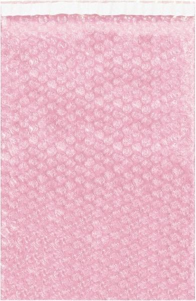 Value Collection - 11-1/2" Long x 8" Wide, Adhesive Flap Antistatic Bubble Pouch - Pink, Standard Grade - Caliber Tooling