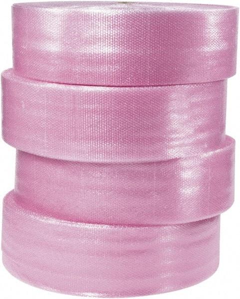 Made in USA - 9,000" Long x 48" Wide, Antistatic Bubble Roll - Pink, Standard Grade - Caliber Tooling