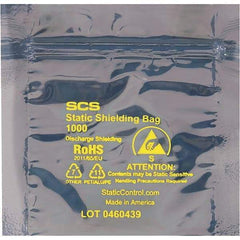 Made in USA - 5" Long x 5" Wide, 3.1 mil Thick, Self Seal Static Shield Bag - Transparent, Metal-In, Standard Grade - Caliber Tooling