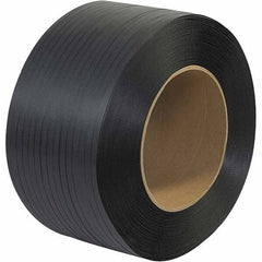 Made in USA - 6,600' Long x 1/2" Wide, Coil Case Polypropylene Strapping - 500 Lb Capacity, 0.026" Thick - Caliber Tooling