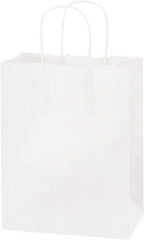 Made in USA - Kraft Grocery Bag - 8 x 4-1/2 x 10-1/4, White - Caliber Tooling