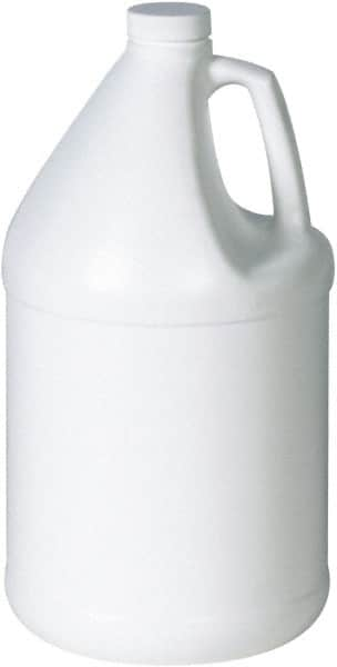 Made in USA - 1 Gal White Tapered Cylinder Polyethylene Jug - 10" High - Caliber Tooling