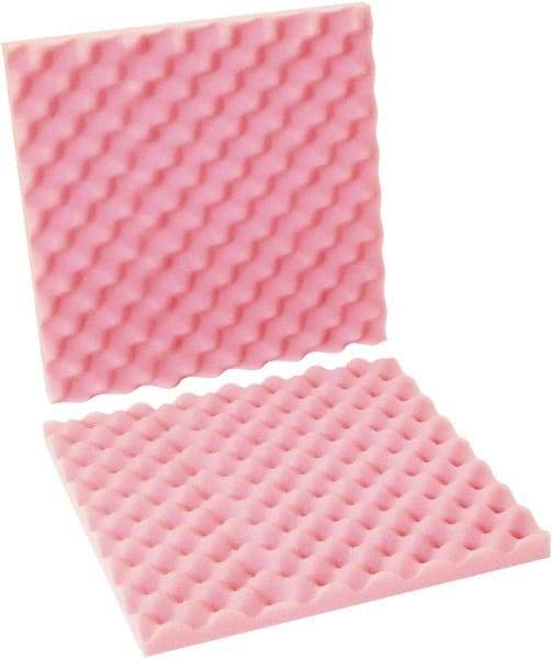 Made in USA - 16" Long x 16" Wide, Antistatic Convoluted Foam Set - Pink, Standard Grade - Caliber Tooling