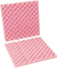 Made in USA - 16" Long x 16" Wide, Antistatic Convoluted Foam Set - Pink, Standard Grade - Caliber Tooling