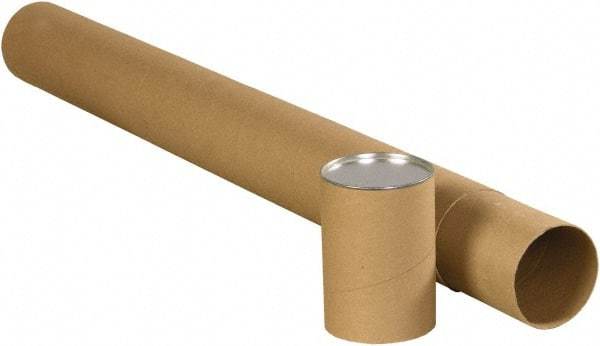 Made in USA - 3" Diam x 42" Long Round Telescoping Mailing Tubes - 2 Walls, Kraft (Color) - Caliber Tooling