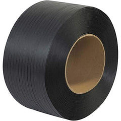 Made in USA - 9,000' Long x 1/2" Wide, Coil Case Polypropylene Strapping - 300 Lb Capacity, 0.015" Thick - Caliber Tooling