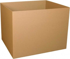 Made in USA - 40" Wide x 48" Long x 48" High Rectangle Heavy Duty Corrugated Box - 3 Walls, Kraft (Color), 280 Lb Capacity - Caliber Tooling