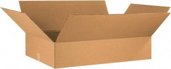 Made in USA - 24" Wide x 36" Long x 8" High Rectangle Corrugated Shipping Box - 1 Wall, Kraft (Color), 65 Lb Capacity - Caliber Tooling