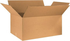 Made in USA - 18" Wide x 36" Long x 18" High Rectangle Heavy Duty Corrugated Box - 2 Walls, Kraft (Color), 100 Lb Capacity - Caliber Tooling