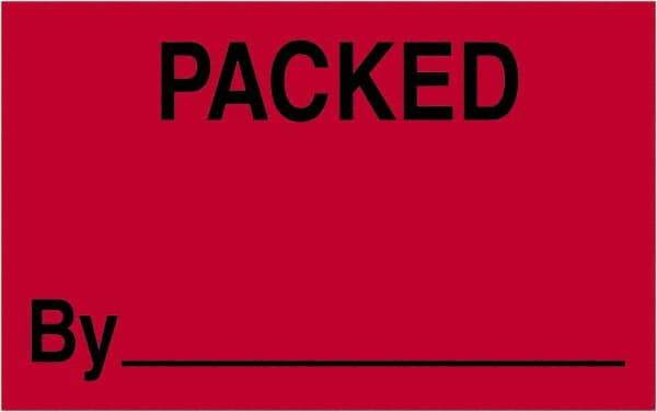 Tape Logic - 2" Long, Fluorescent Red Paper Shipping Label - For Multi-Use - Caliber Tooling