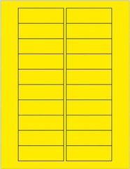 Tape Logic - 3" Long, Fluorescent Yellow Paper Laser Label - For Laser Printers - Caliber Tooling