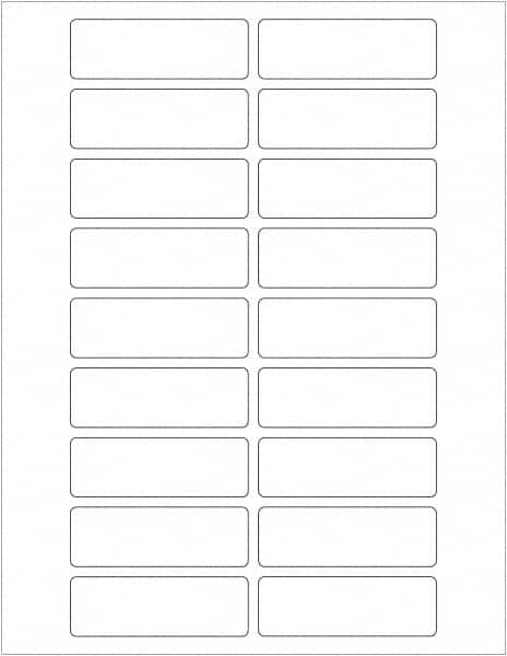 Tape Logic - 3" Long, White Paper Laser Label - For Laser Printers - Caliber Tooling