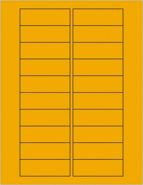 Tape Logic - 3" Long, Fluorescent Orange Paper Laser Label - For Laser Printers - Caliber Tooling