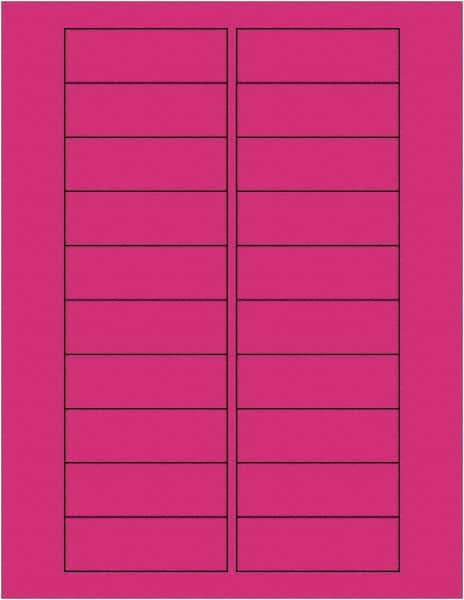 Tape Logic - 3" Long, Fluorescent Pink Paper Laser Label - For Laser Printers - Caliber Tooling