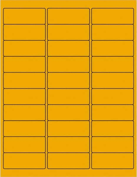 Tape Logic - 2-5/8" Long, Fluorescent Orange Paper Laser Label - For Laser Printers - Caliber Tooling