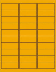 Tape Logic - 2-5/8" Long, Fluorescent Orange Paper Laser Label - For Laser Printers - Caliber Tooling