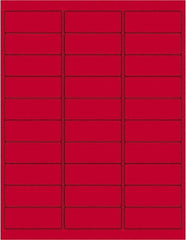 Tape Logic - 2-5/8" Long, Fluorescent Red Paper Laser Label - For Laser Printers - Caliber Tooling