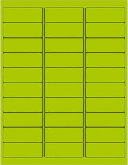 Tape Logic - 2-5/8" Long, Fluorescent Green Paper Laser Label - For Laser Printers - Caliber Tooling