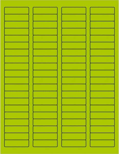 Tape Logic - 1-3/4" Long, Fluorescent Green Paper Laser Label - For Laser Printers - Caliber Tooling