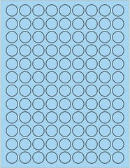 Tape Logic - 3/4" Long, Pastel Blue Paper Laser Label - For Laser Printers - Caliber Tooling