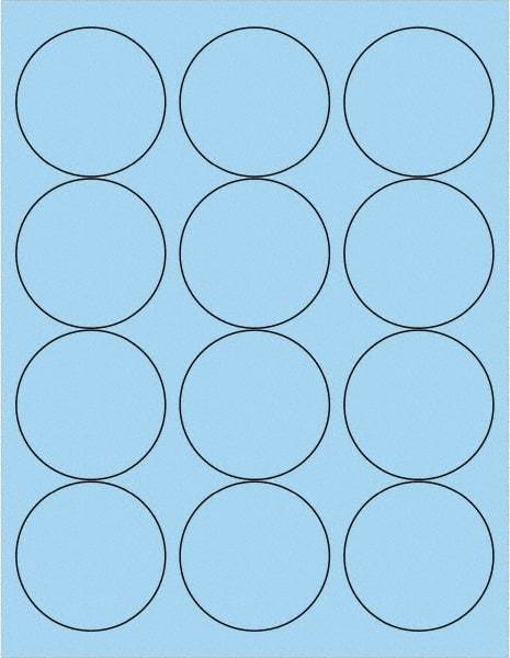 Tape Logic - 2-1/2" Long, Pastel Blue Paper Laser Label - For Laser Printers - Caliber Tooling