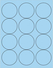 Tape Logic - 2-1/2" Long, Pastel Blue Paper Laser Label - For Laser Printers - Caliber Tooling