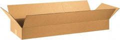 Made in USA - 12" Wide x 36" Long x 6" High Rectangle Corrugated Shipping Box - 1 Wall, Kraft (Color), 65 Lb Capacity - Caliber Tooling